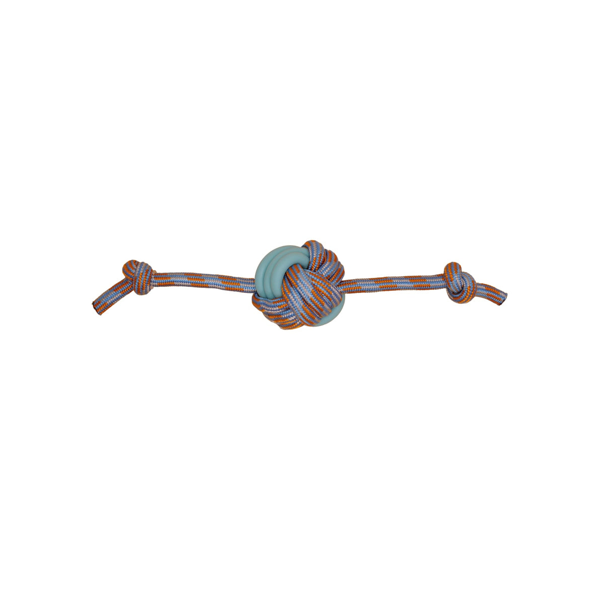 Corde flottante pomme de touline orange et bleu 33 cm pour chien
