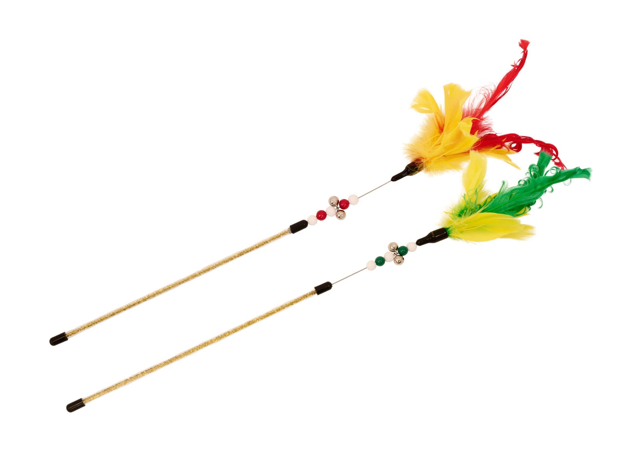 Plumeau perruche 35 cm pour chat (à l'unité)