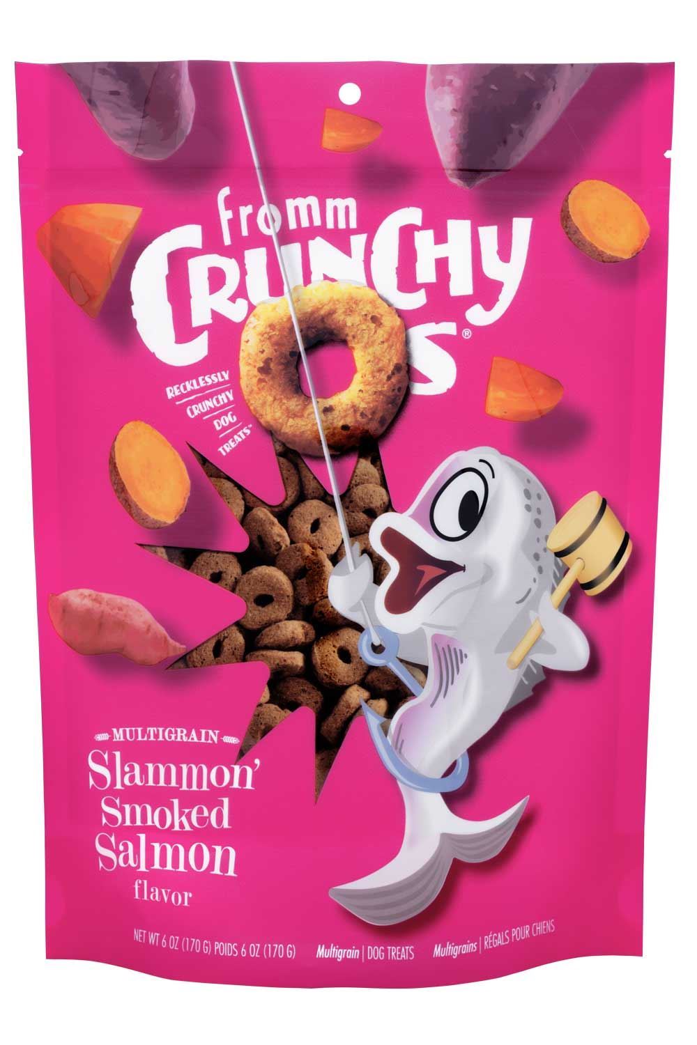 Crunchy O's Slammon saumon fumé - gâteries pour chien