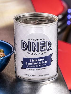 Diner Specials Chicken Canine Bleu plat en sauce - nourriture humide pour chien 354 g