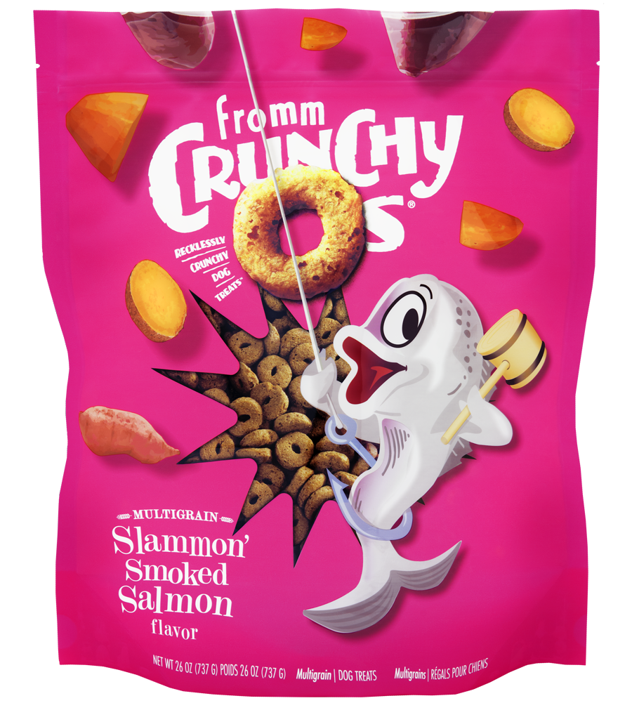 Crunchy O's Slammon saumon fumé - gâteries pour chien