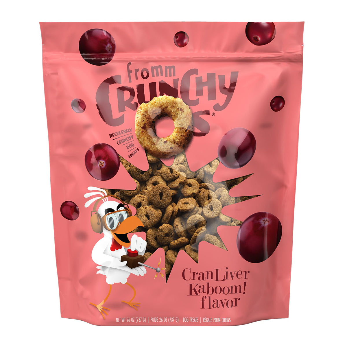 Crunchy O's CranLiver Kaboom canneberges et foie - gâteries pour chien