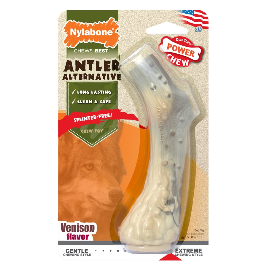 Bois de cerf durable saveur de venaison - os à mâcher pour chien