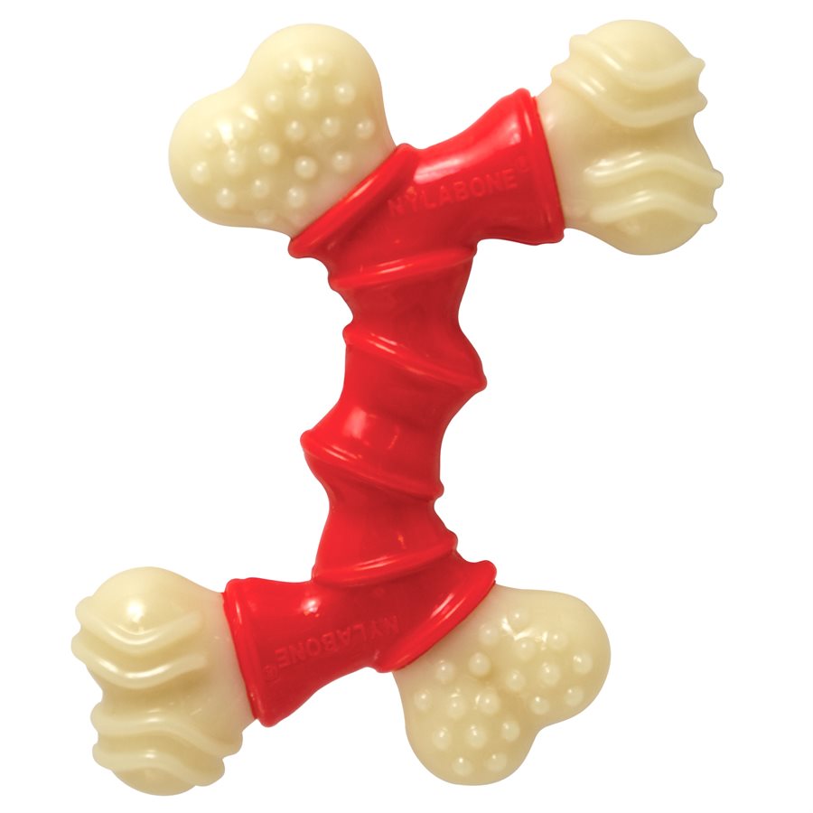 Os durable double plié saveur de bacon - os à mâcher pour chien