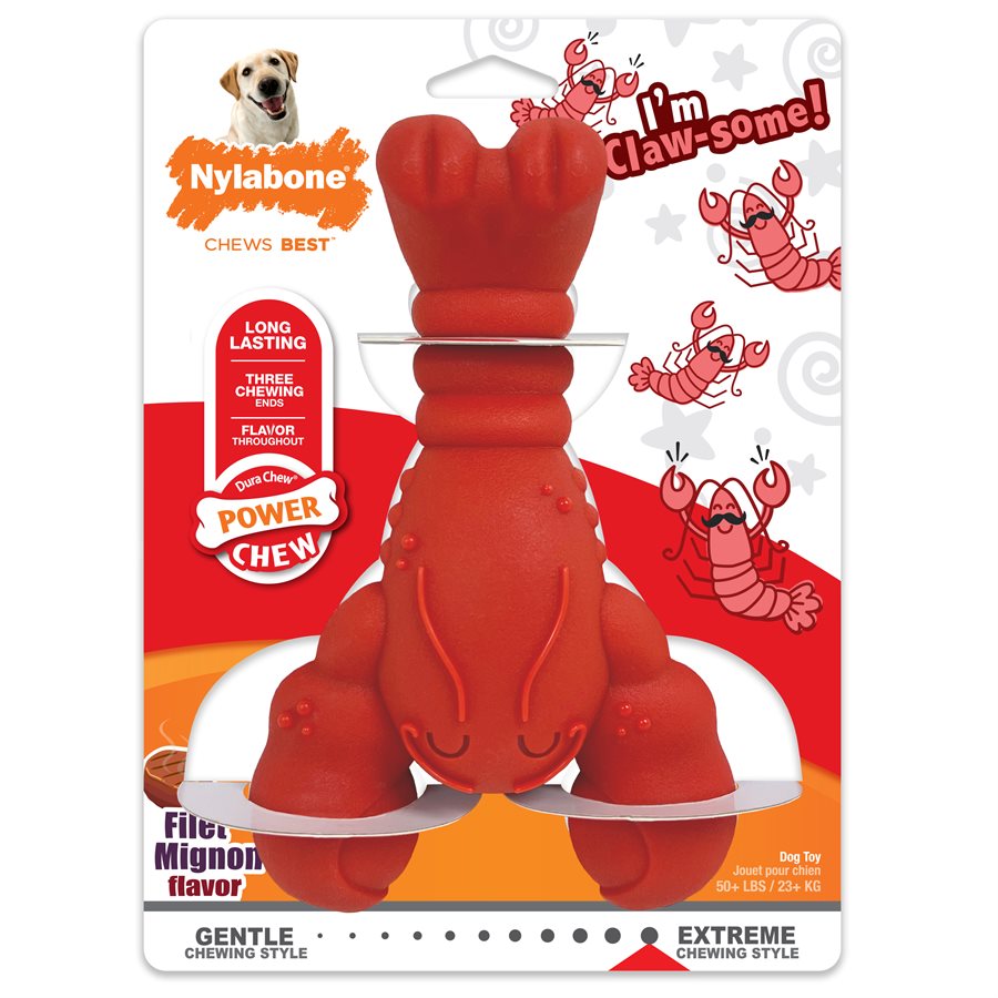 Homard Power Chew saveur de filet mignon - os à mâcher pour chien
