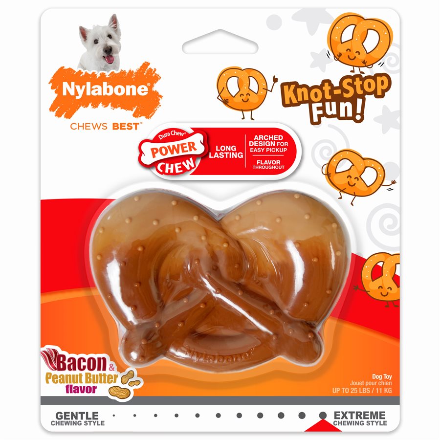Bretzel saveur de bacon et beurre d'arachide - os à mâcher pour chien