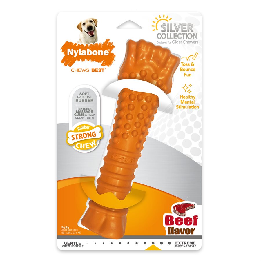 Jouet en caoutchouc Strong Chew pour chiens âgés saveur de bœuf très grand et souper - jouet pour chien