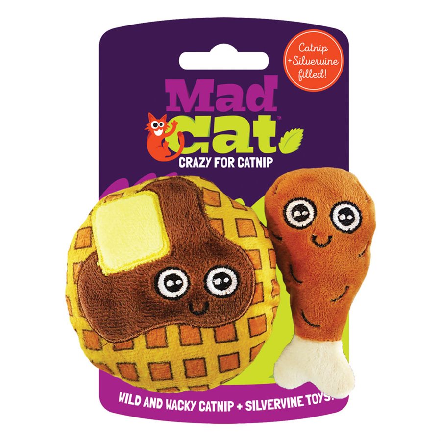Poulet et gaufres paquet de 2 - jouet pour chat