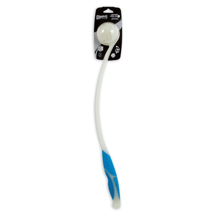 Lance-balle Pro Max Glow 25M avec balle Max Glow moyenne 64 cm - jouet pour chien