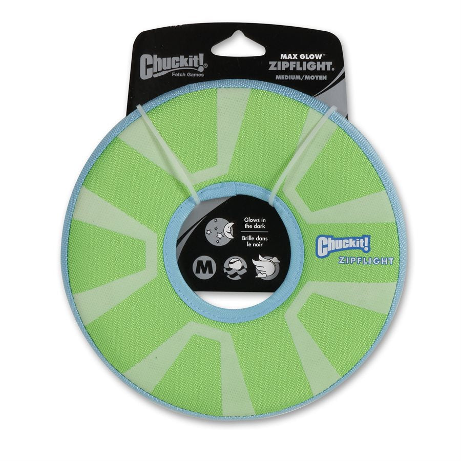 Disque volant Max Glow ZipFlight moyen - jouet pour chien