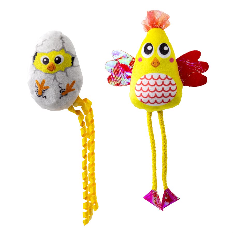 Scrattles poulet paquet de 2 - jouet pour chat