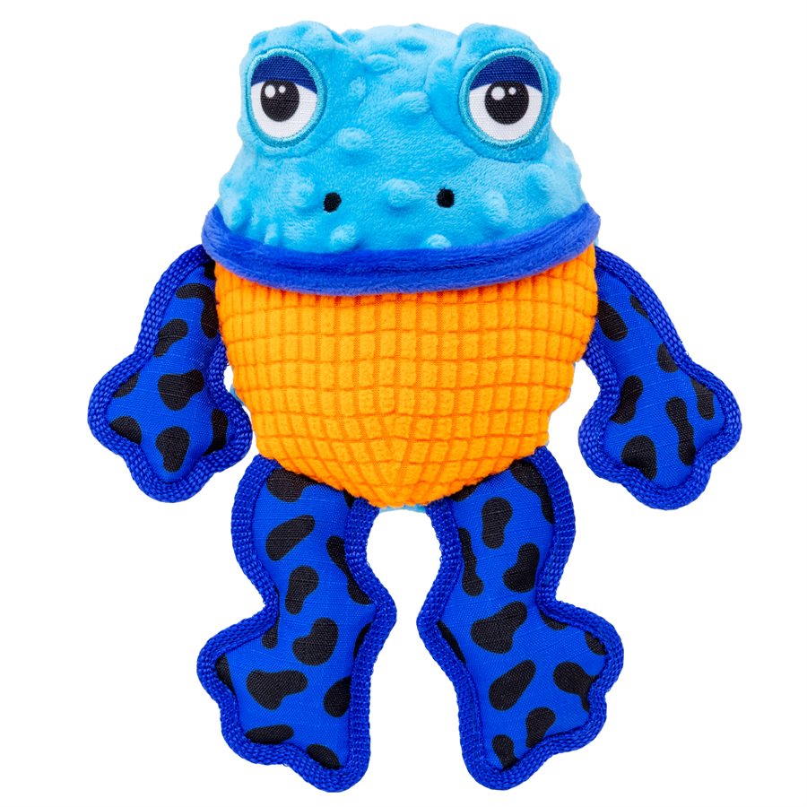Tropics Rattlez grenouille moyenne et grande - jouet pour chien
