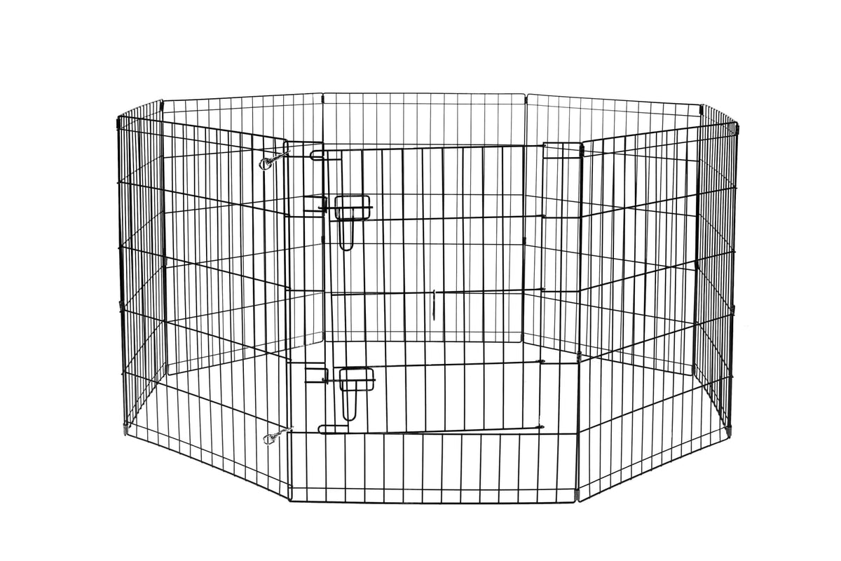 Enclos métallique 8 sections avec porte