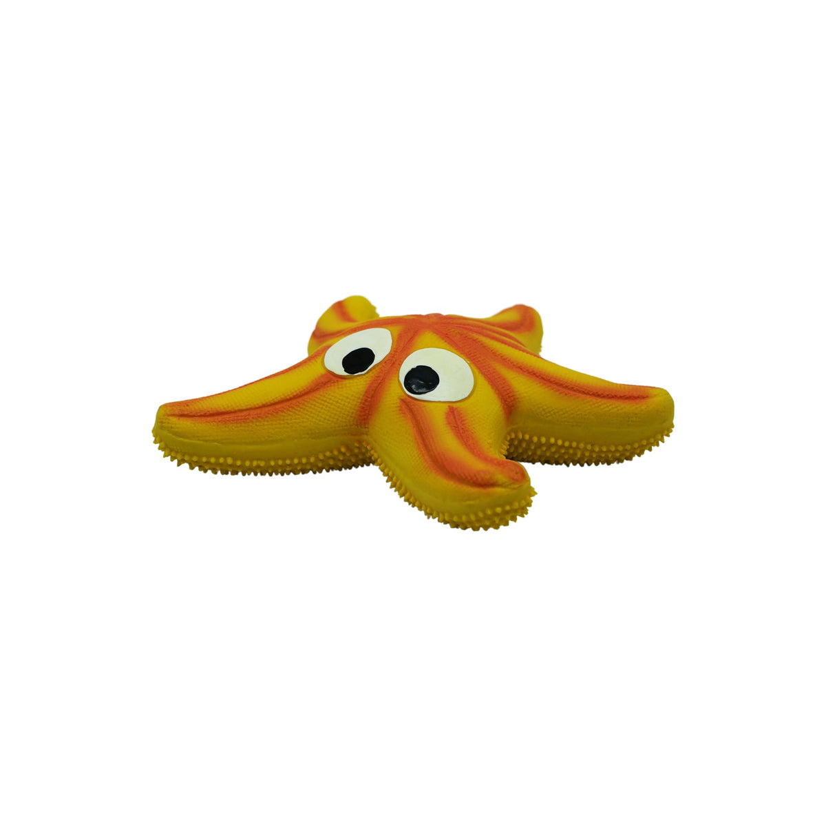 Étoile de mer en latex jaune 15 cm pour chien