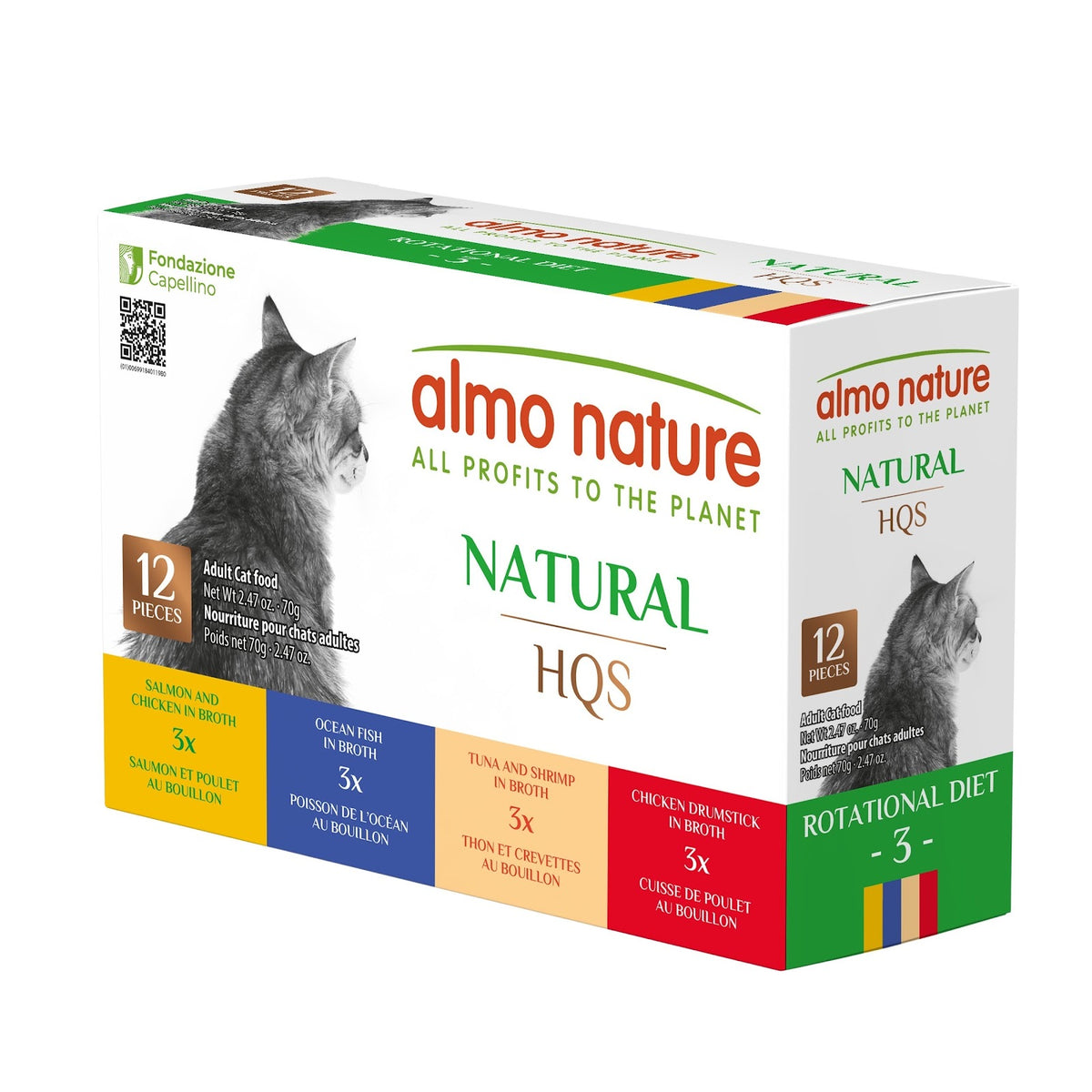 Nourriture humide HQS Natural en paquet variété pour chat