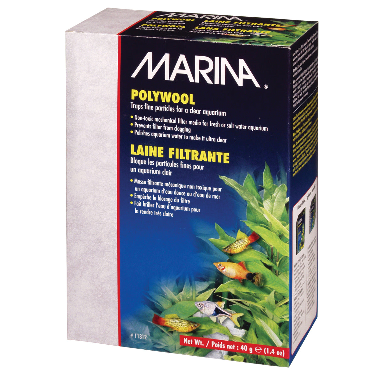 Laine filtrante pour aquarium - Marina