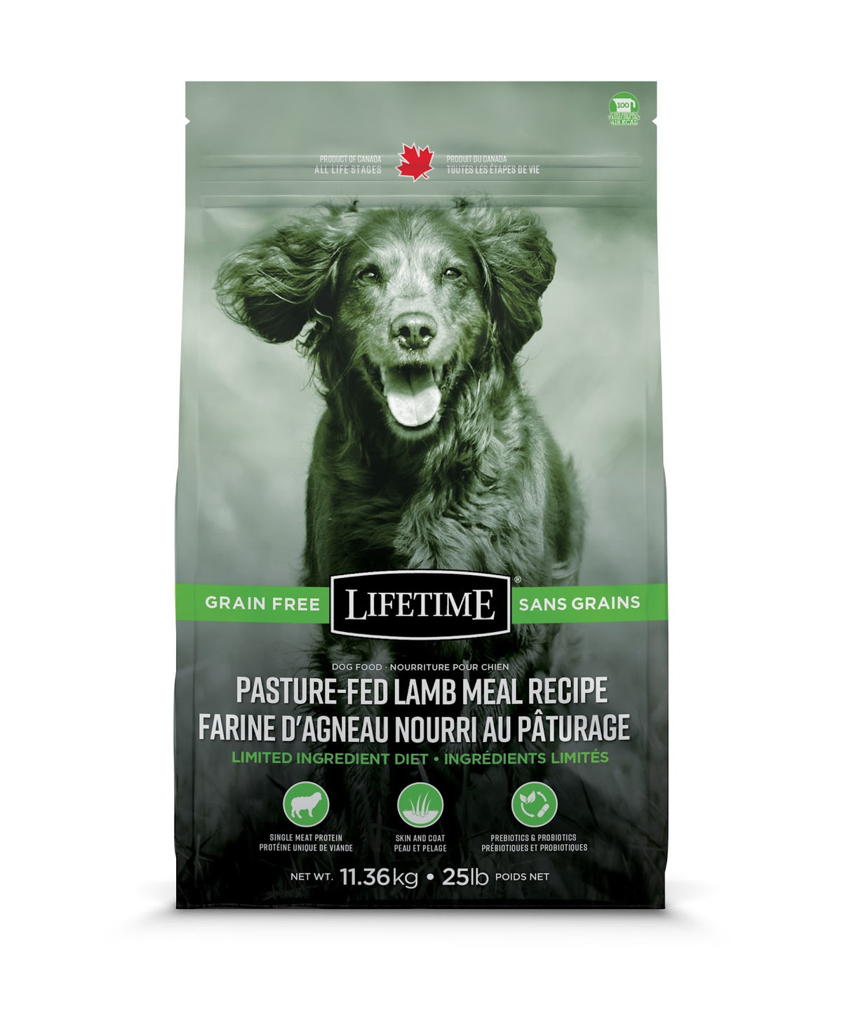 Nourriture sèche pour chien Lifetime sans grains