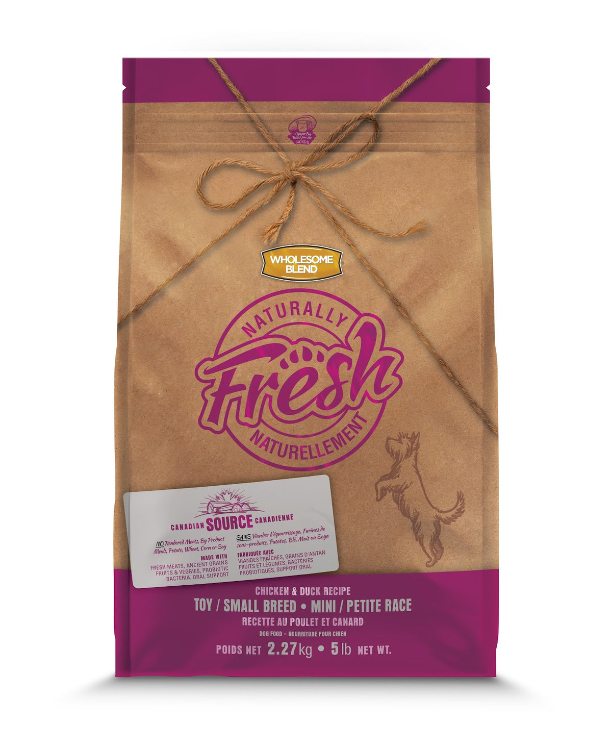Nourriture pour chien de petite race Naturellement Fresh poulet et canard 2,27 kg