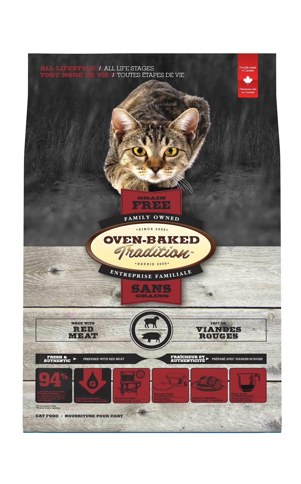 Nourriture sèche sans grains pour chat
