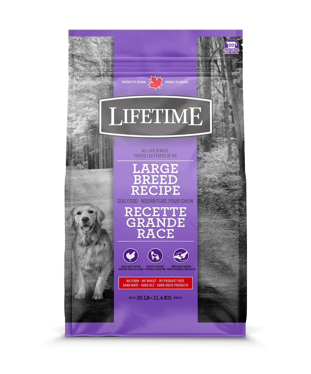 Nourriture sèche Lifetime pour chien de grande race