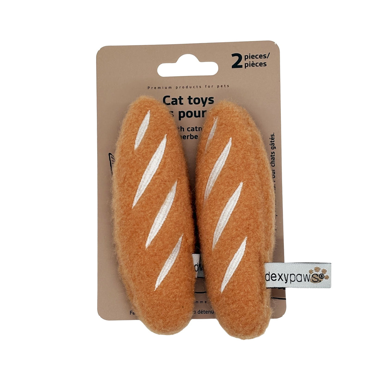 Duo de jouets pour chat avec herbe à chat