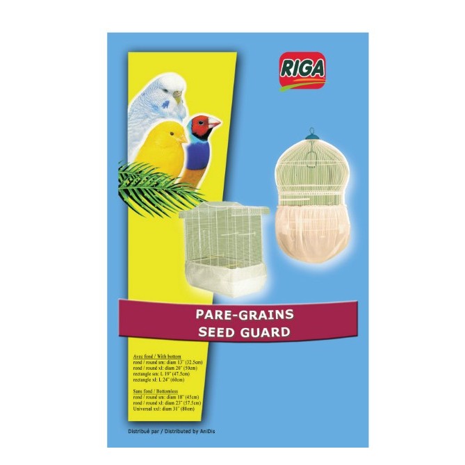 Pare-grain rond sans fond petit (S) Riga - accessoire pour cage d'oiseaux