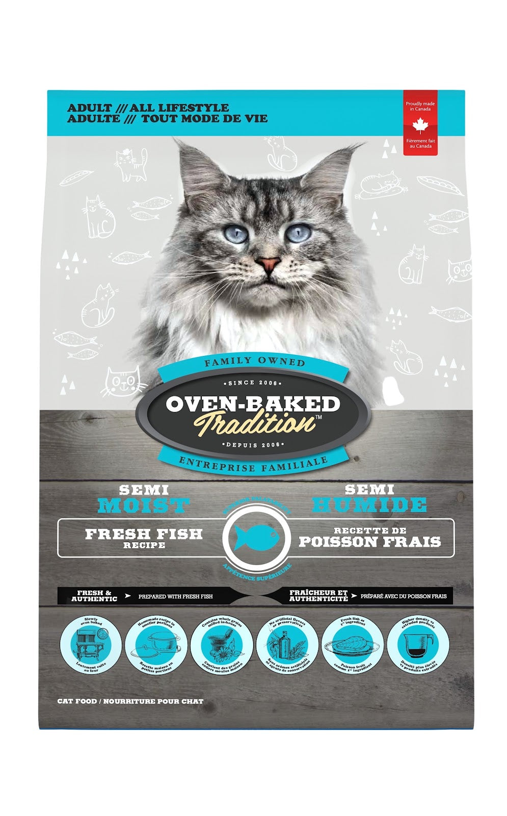 Nourriture semi-humide pour chat