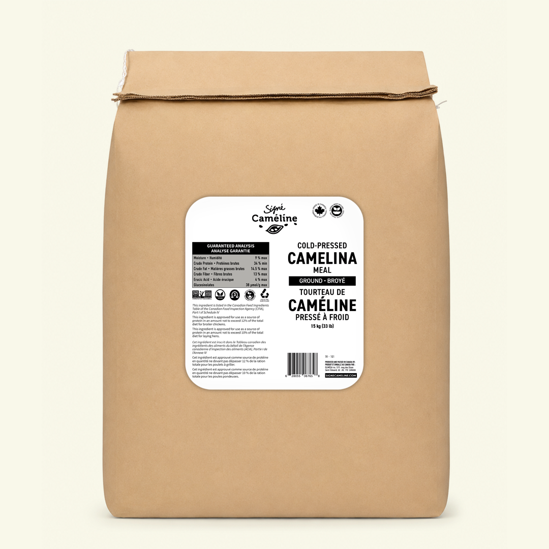 Tourteau de cameline en poudre pour chevaux 15 kg