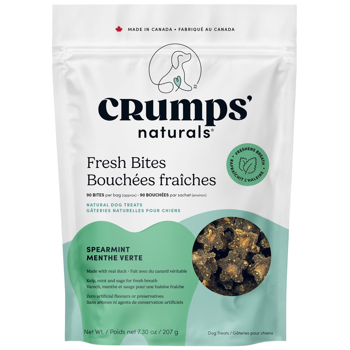 Bouchées fraîches pour chien, menthe verte 207 g