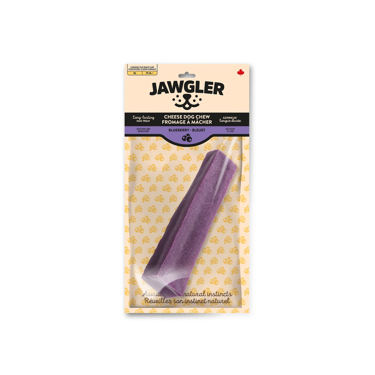 Fromage bleuet Jawgler - gâterie à mâcher pour chien