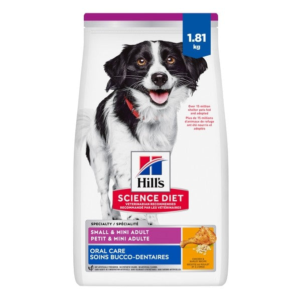 Soins dentaires petite race poulet et orge - nourriture sèche pour chien