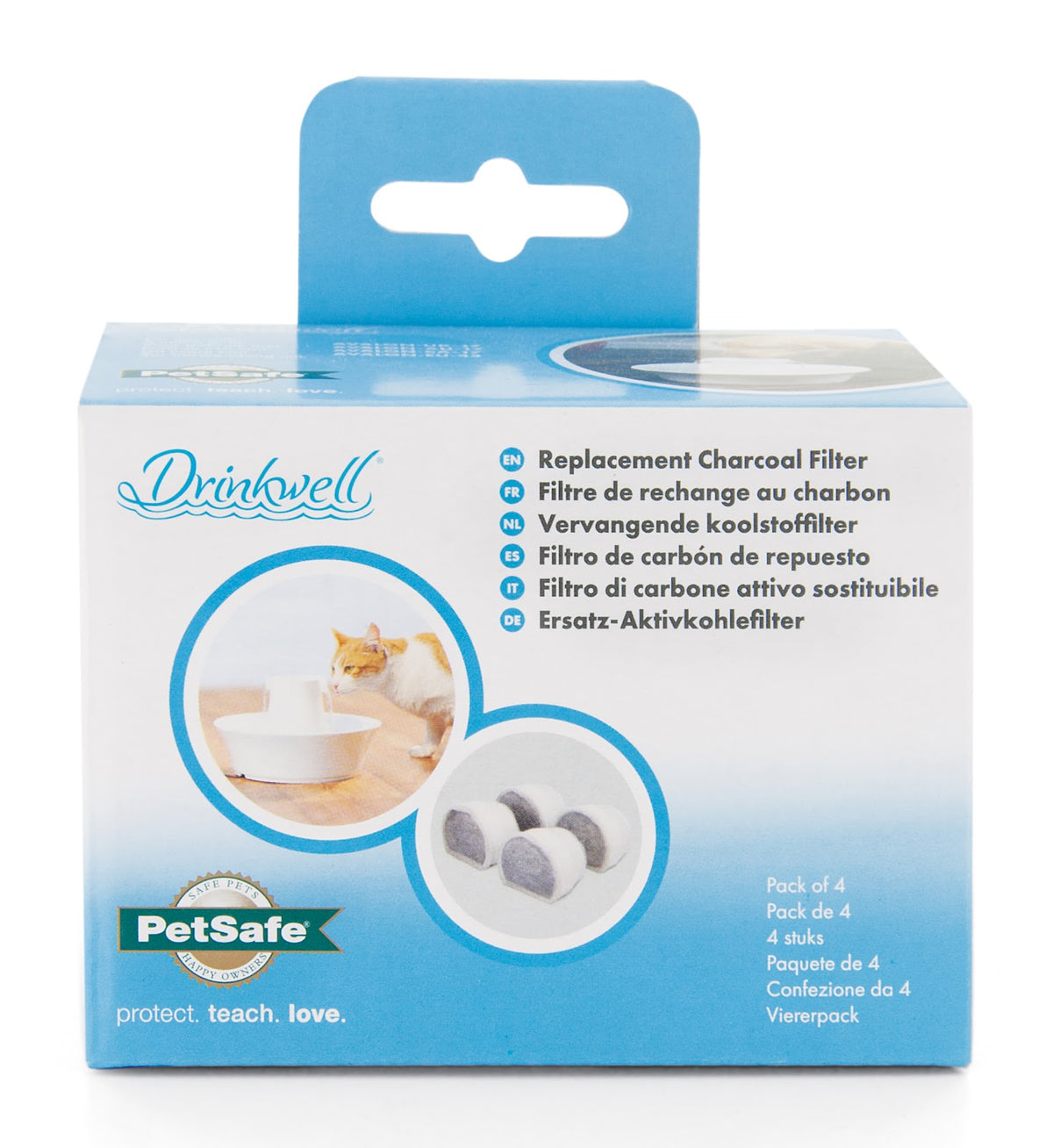 Filtres au charbon pour fontaine Drinkwell en porcelaine (paquet de 4)