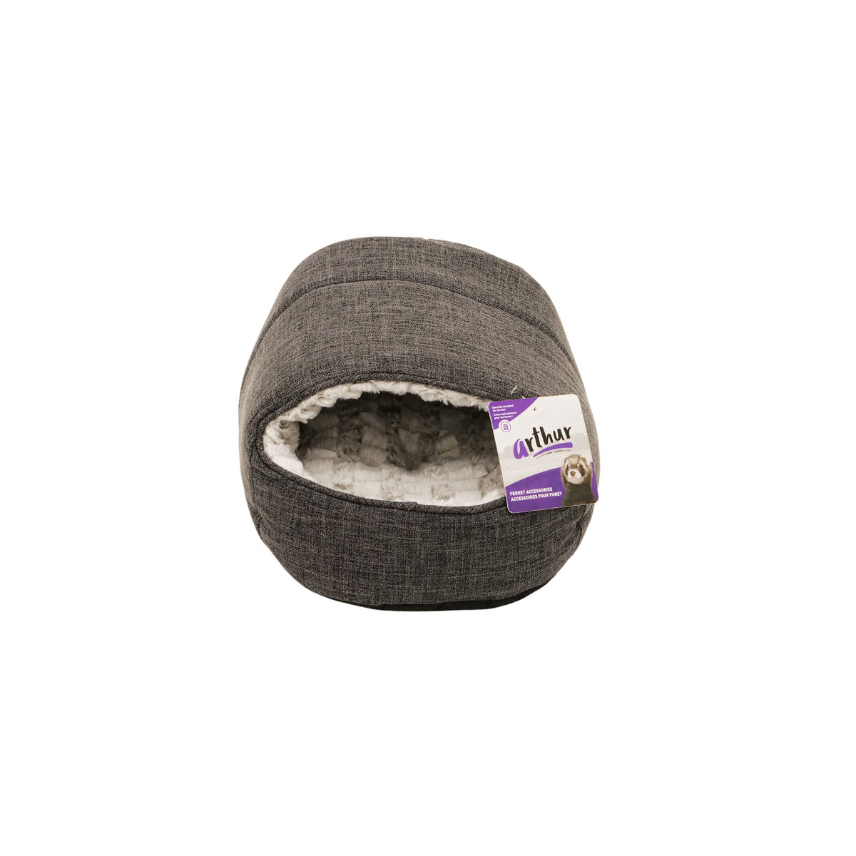 Lit apaisant pour furet, gris 13,5 x 10 x 8 po