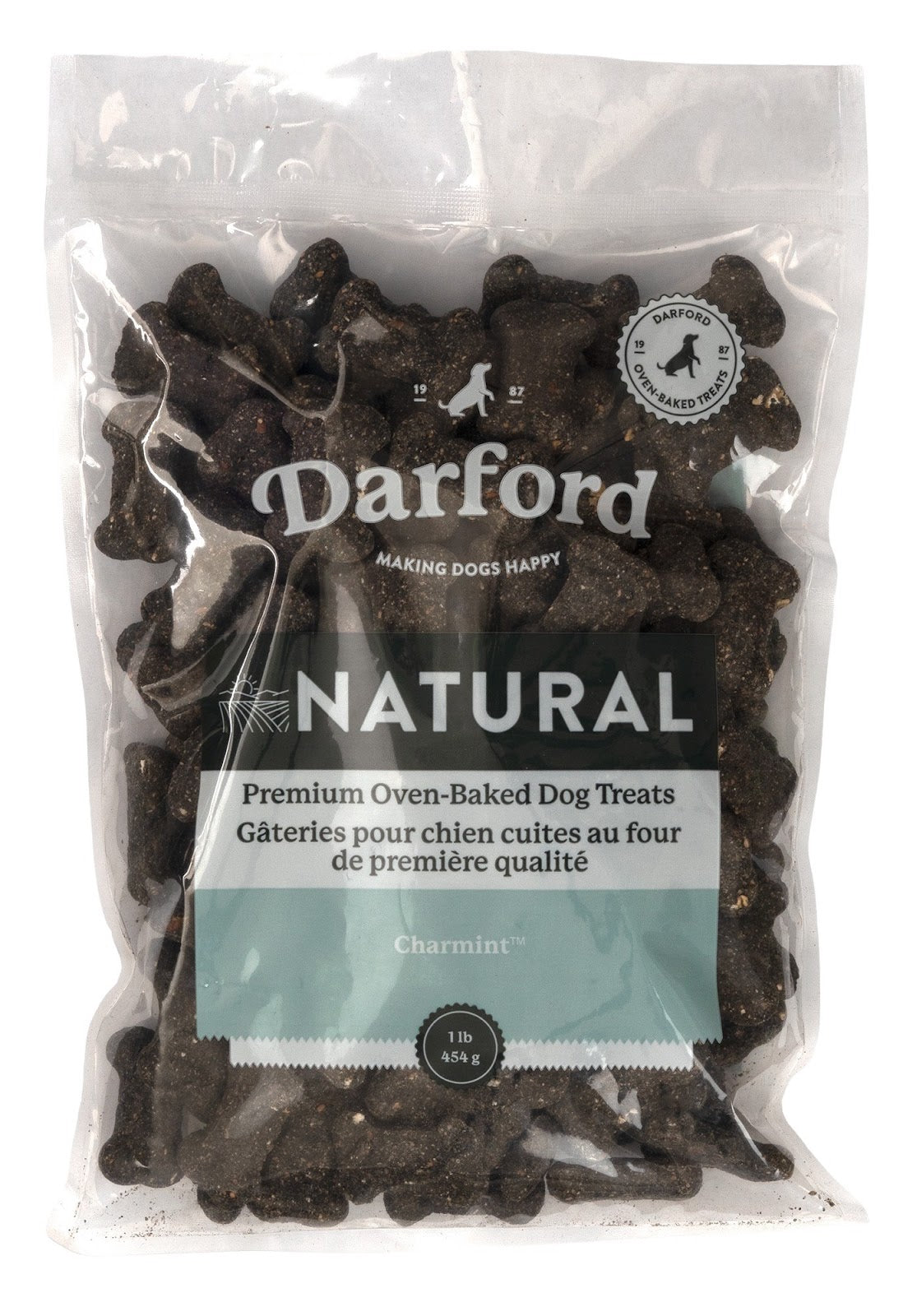 Gâteries Naturals Charmint menthe et charbon pour chien
