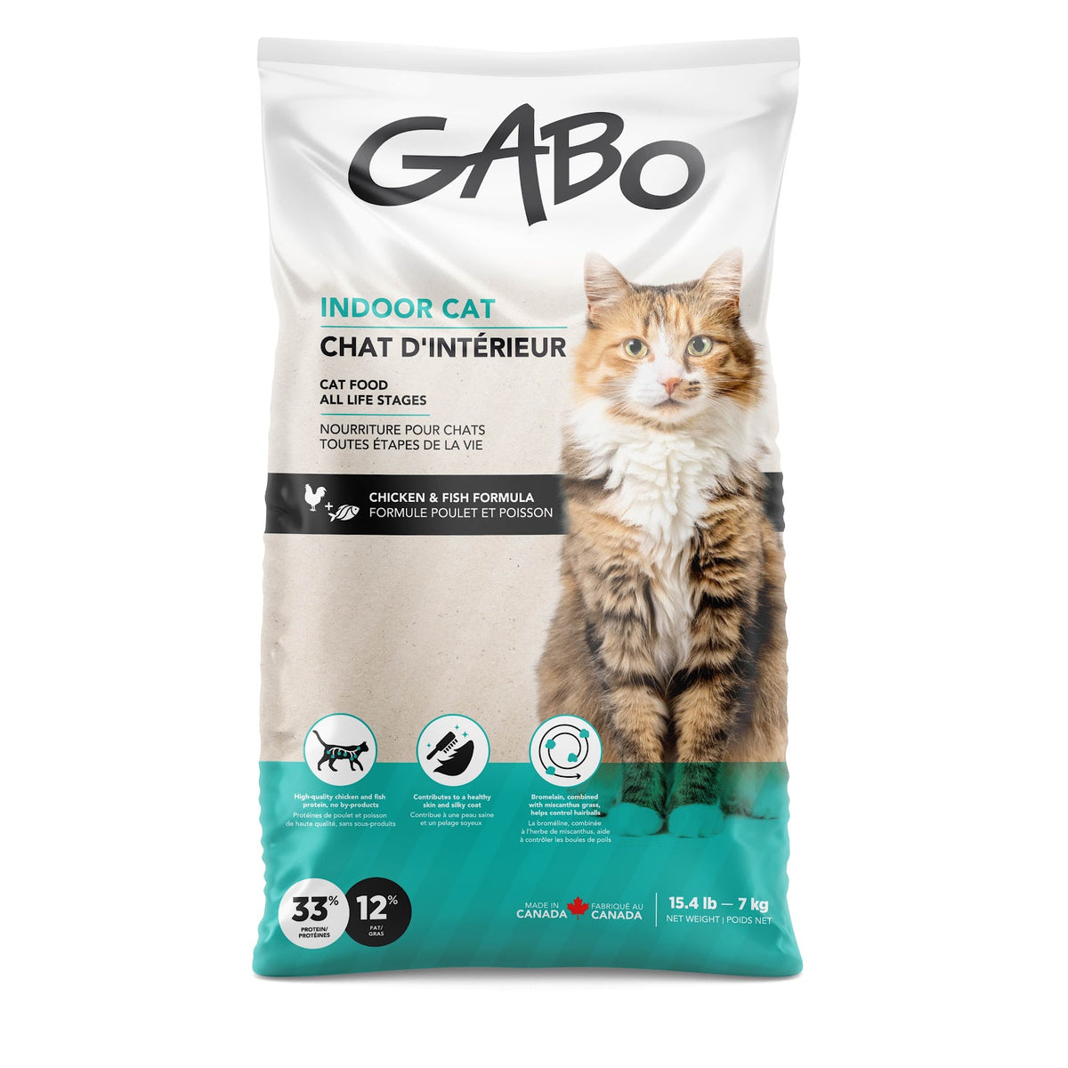 Nourriture sèche pour chat d'intérieur toutes étapes de vie
