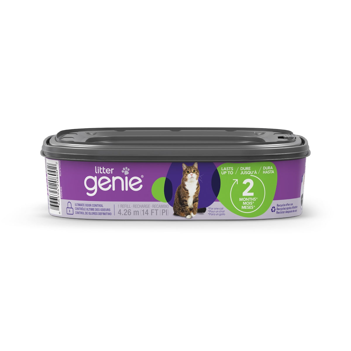 Recharge de poubelle à litière longue durée Design dure jusqu'à 2 mois pour chat