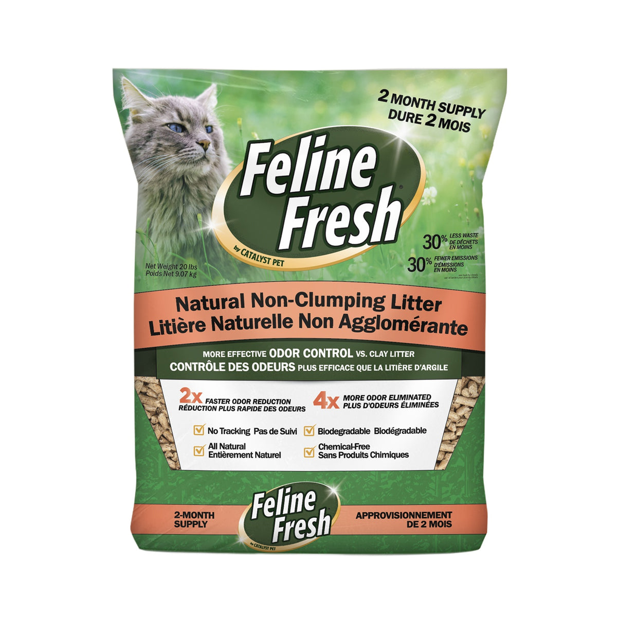 Litière de granules de pin 100 % naturelle