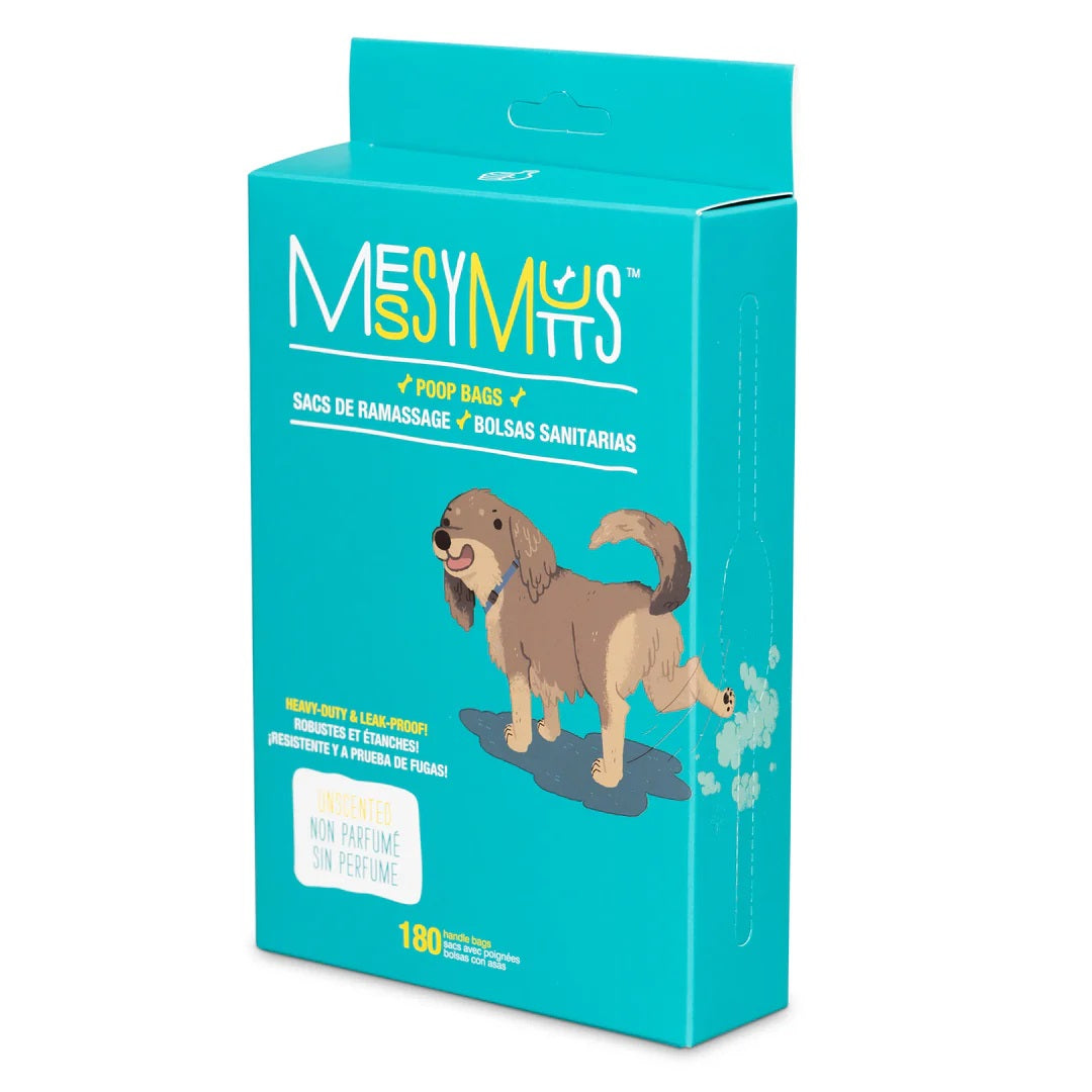 Sacs de ramassage biorecyclés avec poignées pour chien 180 sacs