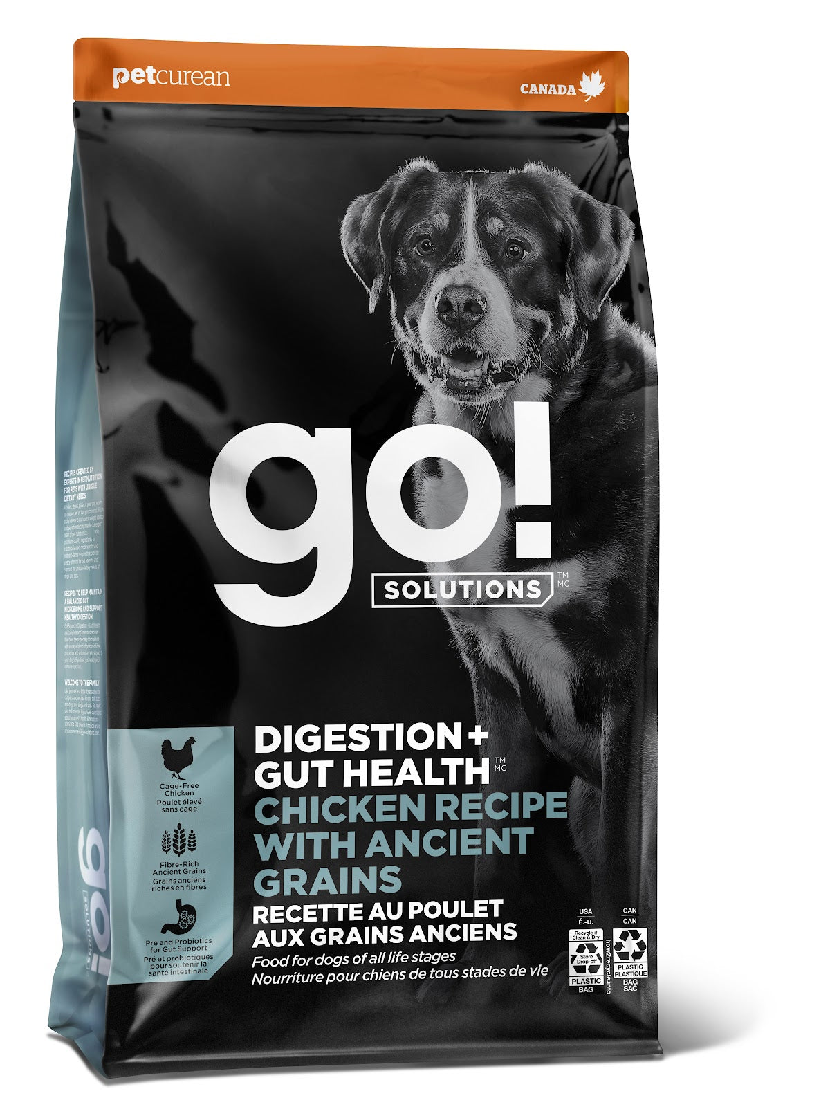 Nourriture sèche Go! Solutions Digestion + santé intestinale pour chien