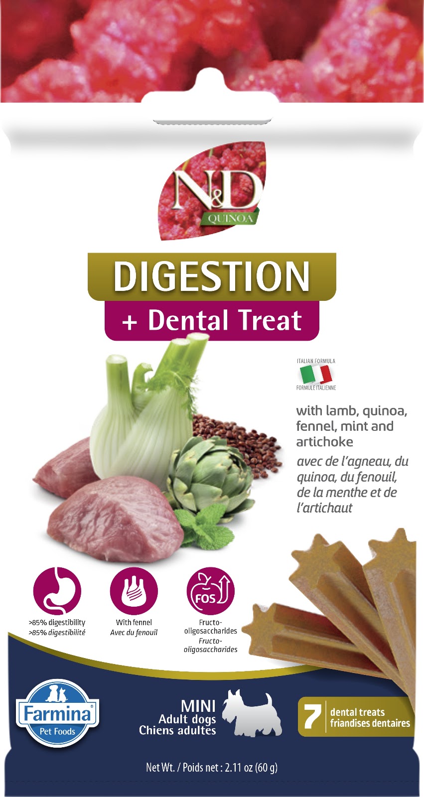 Quinoa digestion Farmina - gâteries dentaires pour chien