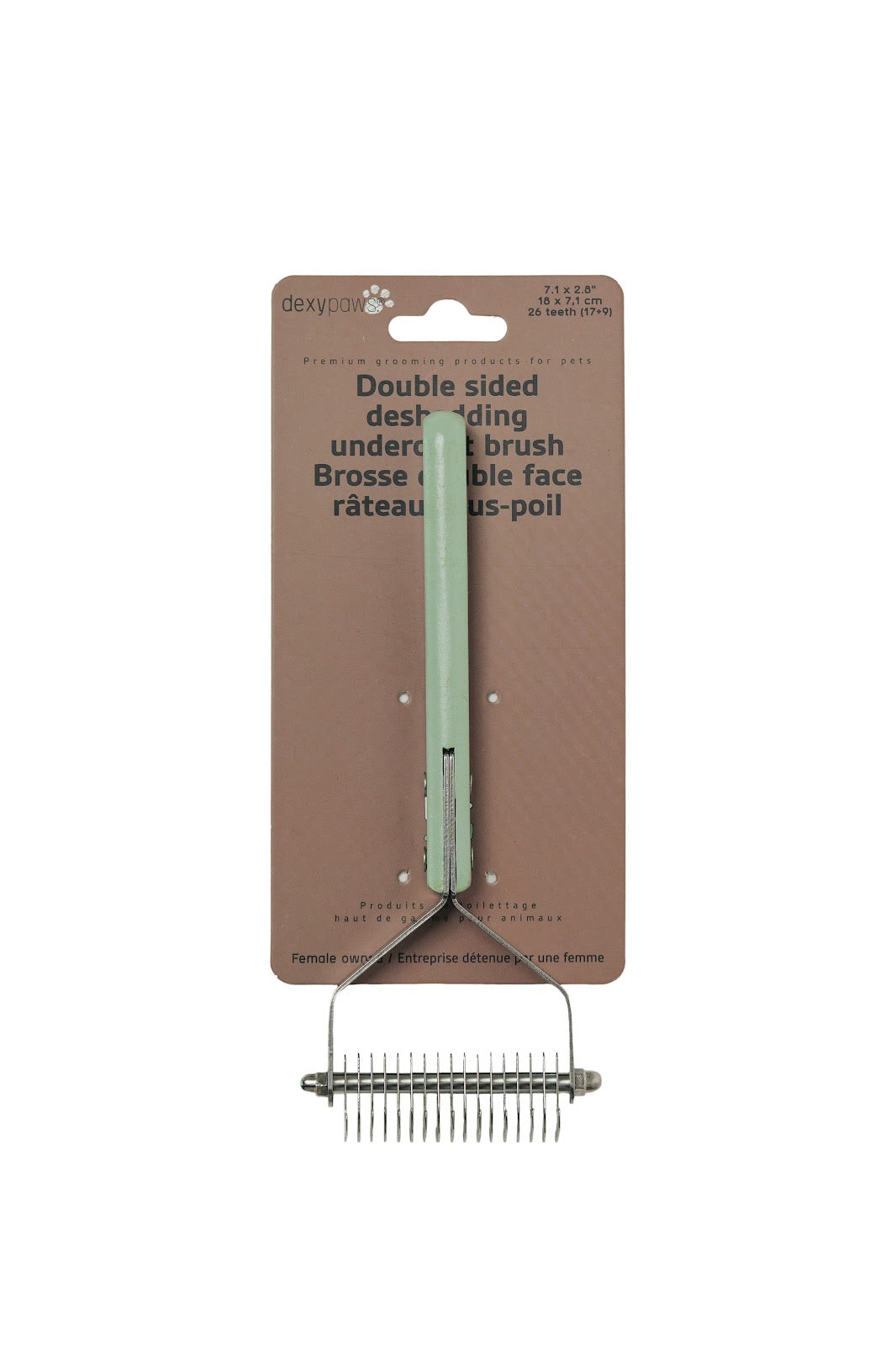 Brosse métallique double face, râteau pour sous-poil