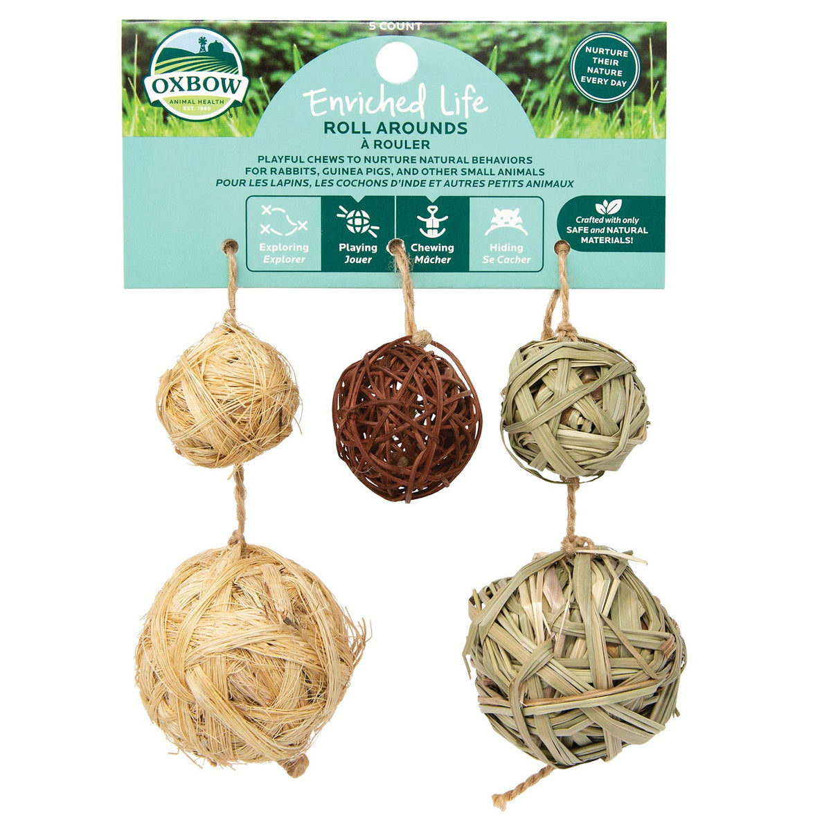 Balles et jouets à rouler à mâcher pour rongeur Enriched Life