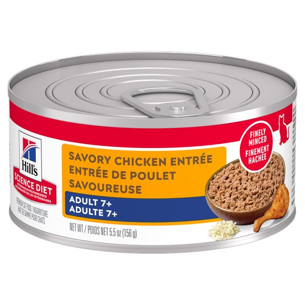 Sénior 7+ entrée de poulet savoureuse - nourriture humide pour chat 156 g