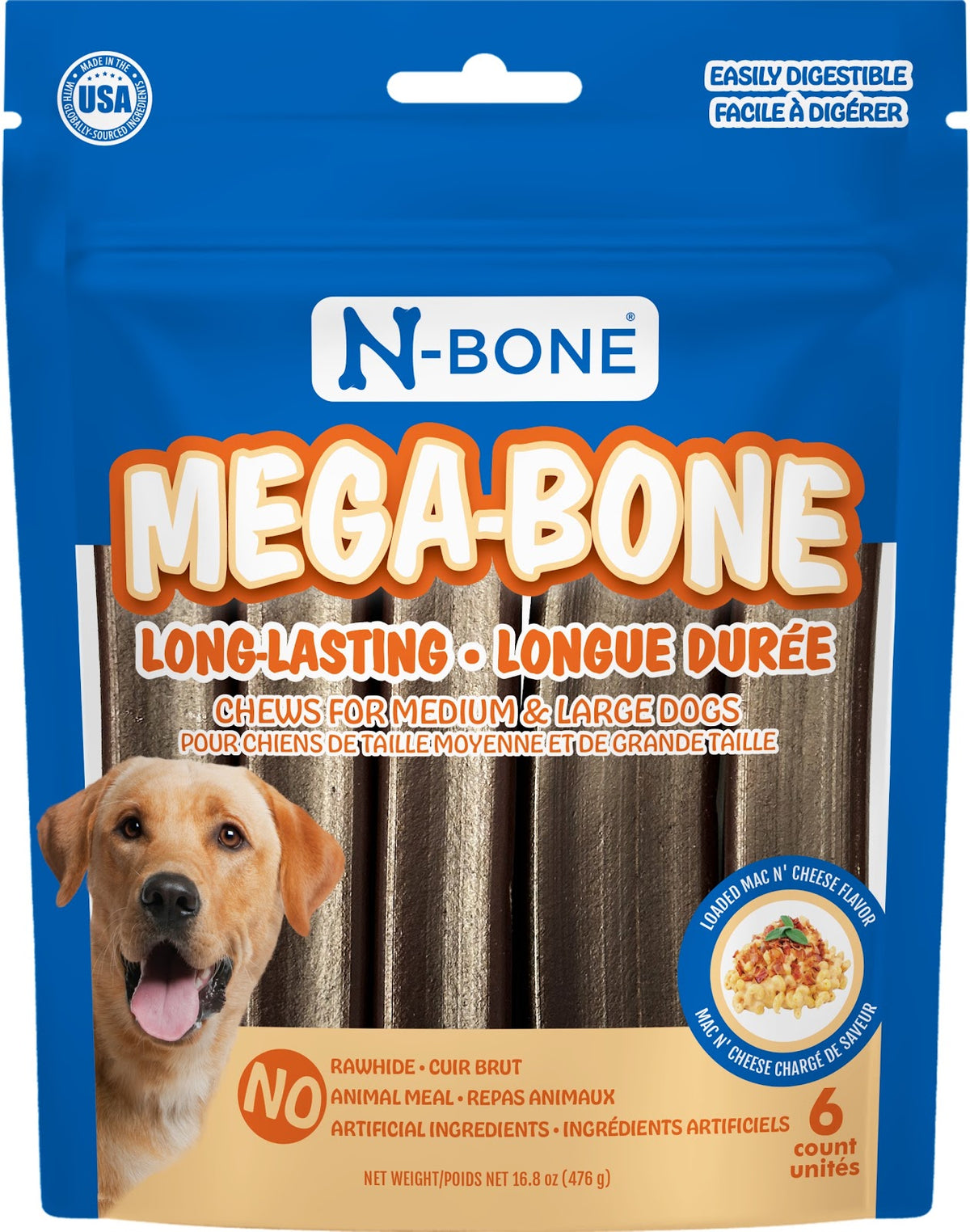 Bâtonnet à mâcher longue durée Mega-Bone