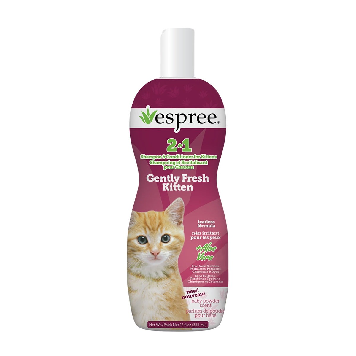 Shampoing et revitalisant 2 en 1 pour chat