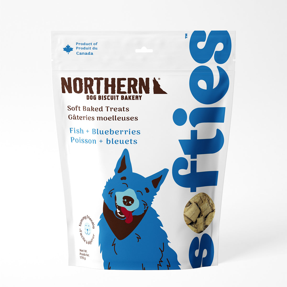 Gâteries Softies au poisson et bleuets pour chien 170 g
