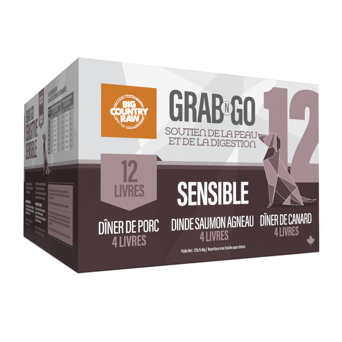 Grab N Go boîte variété - nourriture crue pour chien