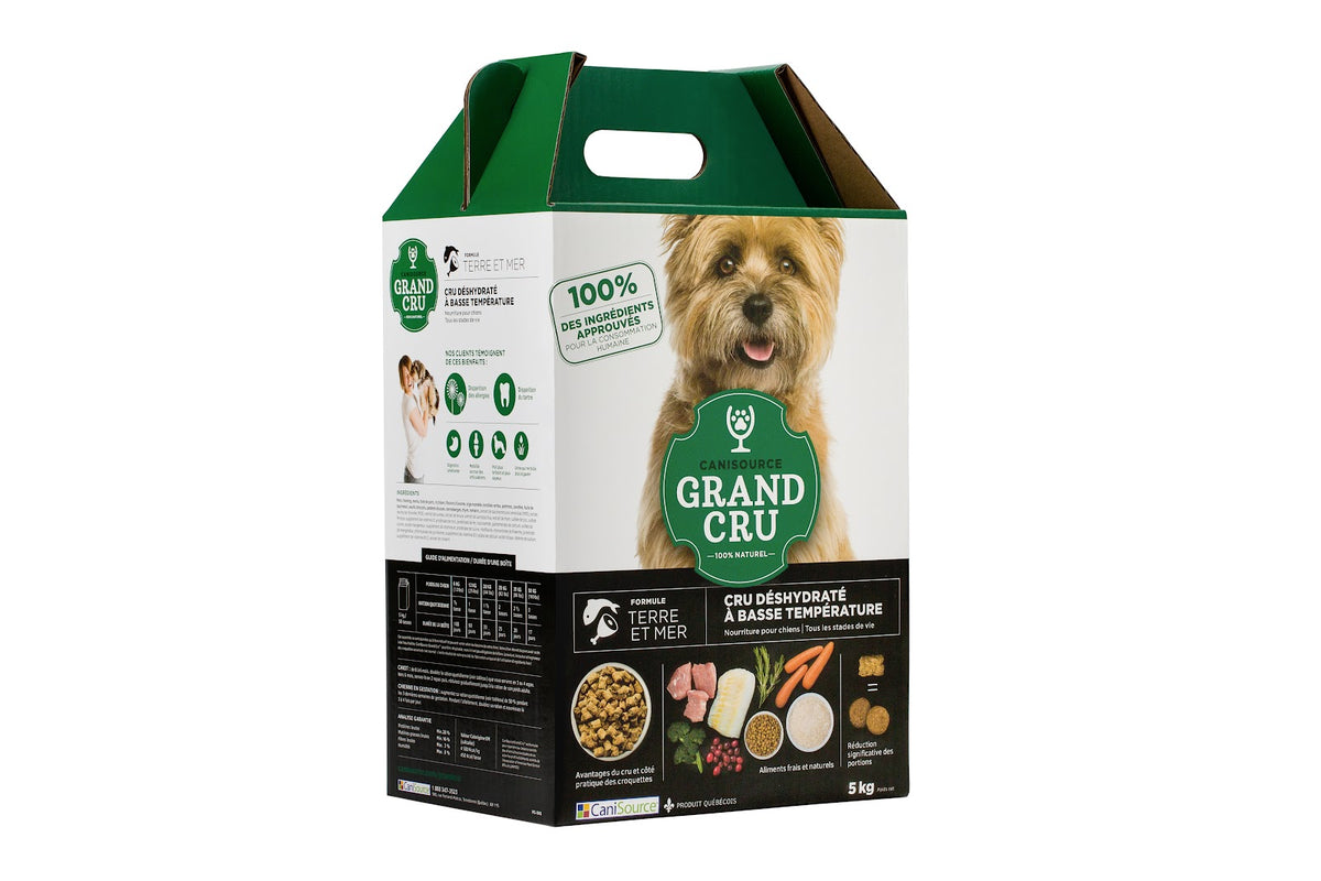 Nourriture déshydratée Grand Cru Terre et mer pour chien