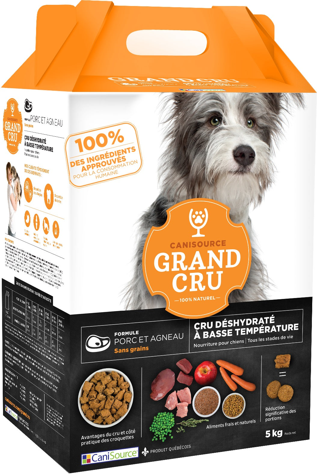Nourriture déshydratée Grand Cru sans grains pour chien