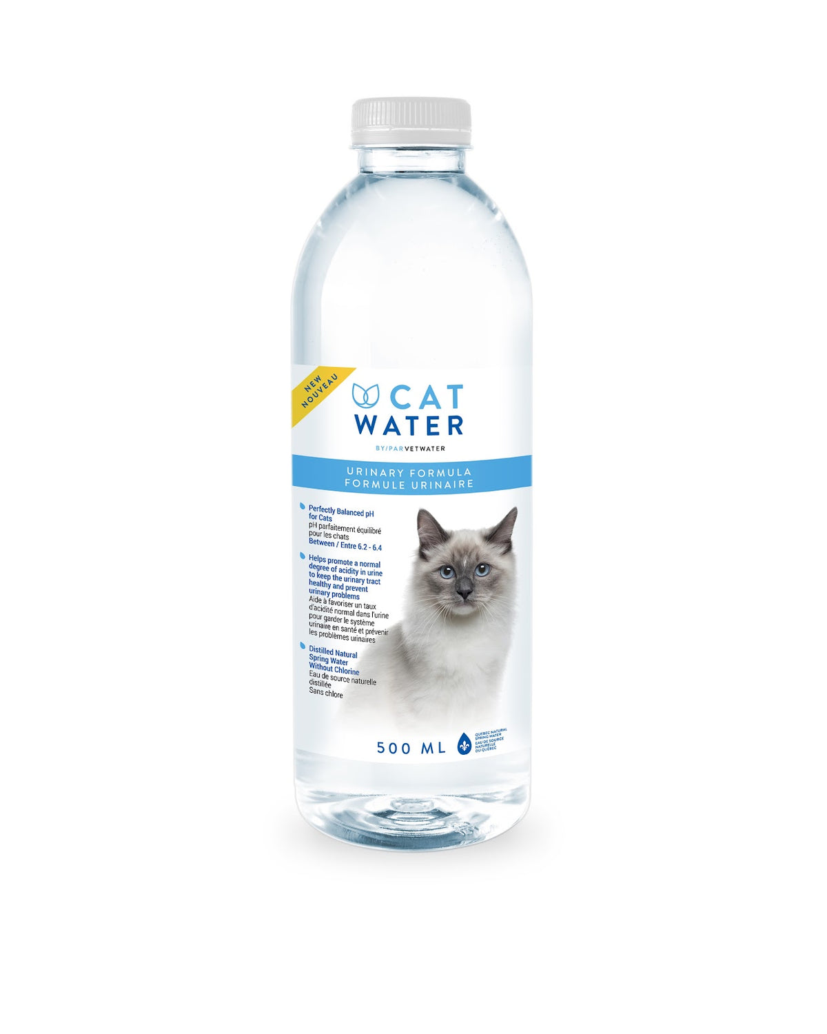 Eau au pH équilibré pour chat